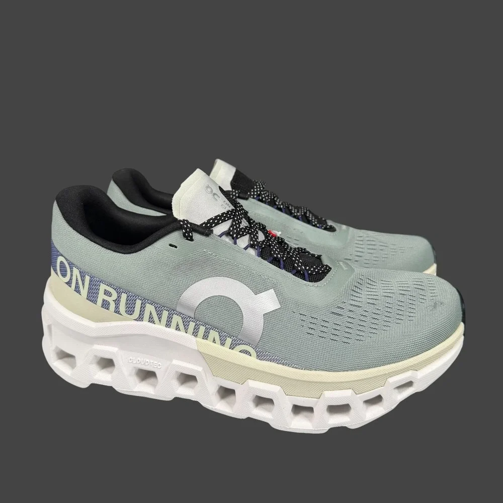 On Running Cloudventure Sneakers in Sage Green and White